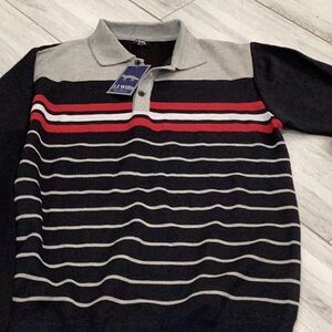 J.L. Wilson Striped Polo Sweater